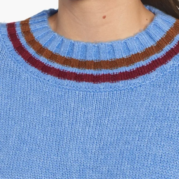 CODEXMODE Blue cropped long bell sleeve sweater - Large - Picture 5 of 7